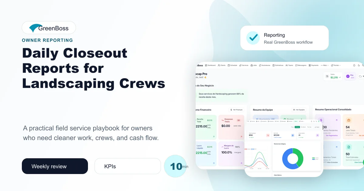 Daily Closeout Reports for Landscaping Crews